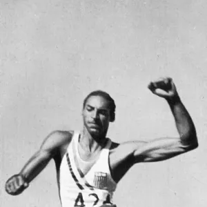 Ed Gordon in the long jump in 1932 Olympic Games