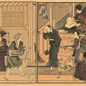 Edo street scene, 18th century