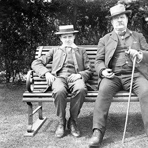 Edwardian gentleman and his son