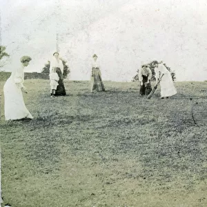 Edwardian Ladies Playing Cricket