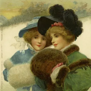 Edwardian ladies in winter