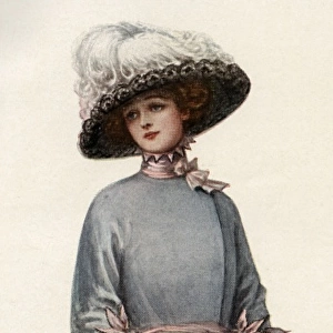 Edwardian lady with muff designed by Mrs Ralston