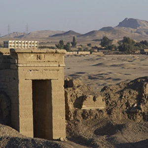 Egypt. Dendera. Temple of Hathor. Mud wall portion surroundi