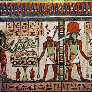 Egypt. Funerary stela of wood. Luxor, Late Period, 650-640 B