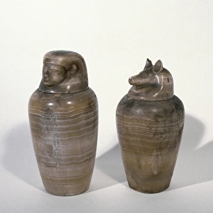 Egyptian Art. Caponic jars. 31st Dynasty. Late Period