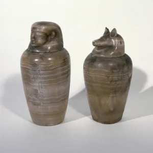 Egyptian Art. Caponic jars. 31st Dynasty. Late Period