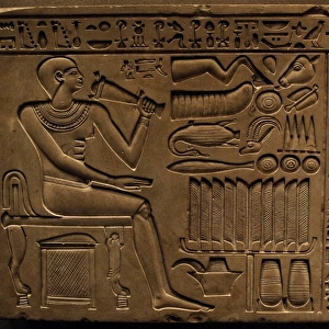 Egyptian Art. Funerary Stela of the Gatekeeper Maaty. First