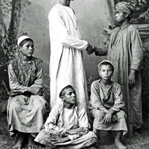 Egyptian man and boys