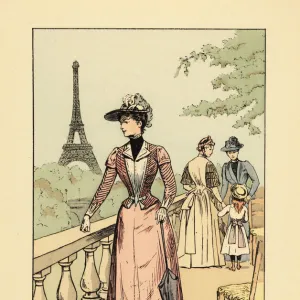 The Eiffel Tower from the Exhibition Gardens, 1889