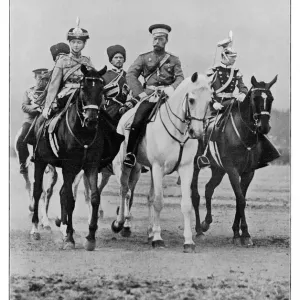 The two eldest daughters of the Tsar on horseback