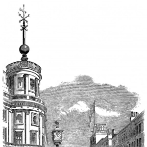 Electric Clock and Time-Ball, Strand, London, 1852