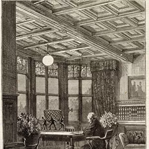 Electric Lighting in Library of William Armstrong