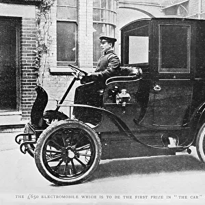 Electromobile veteran car, early 1900s