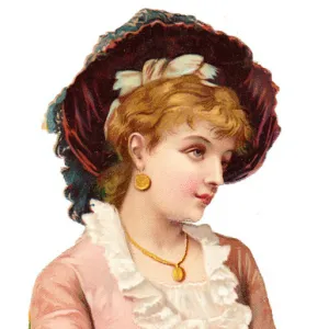 Elegant woman in pink on a scrap