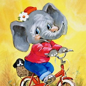 Elephant on a bicycle