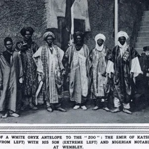 The Emir of Katsina (seen third from left), his son (far left