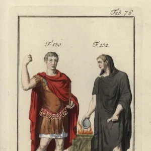 Emperor Augustus in the Paludamentum (war cloak)