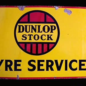 Enamel sign for Dunlop Tyre Service