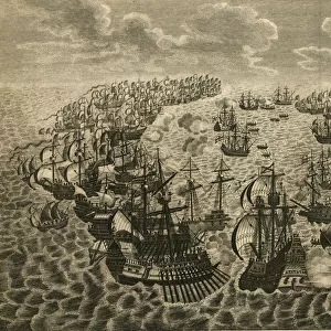 Engagement of British Fleet and Spanish Armada