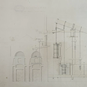 Engine and cross-sections of the boilers, Regulator Mill Co