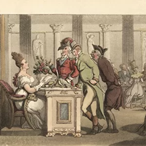 English gentleman flirting with the Fair Limonadiere