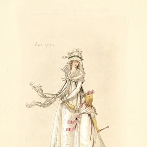 English woman in the fashion of August 1795