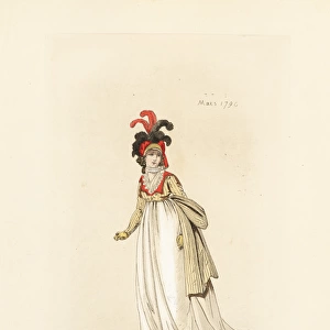 English woman in the fashion of March 1796