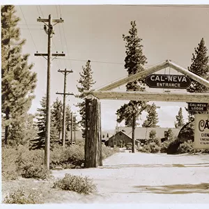 Entrance to Cal-Neva Lodge, Nevada, USA
