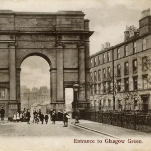 Entrance to Glasgow Green, Glasgow, Scotland