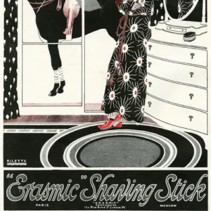 Erasmic Shaving Stick advertisement, 1918