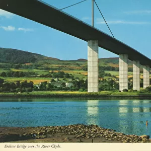 The Erskine Bridge - a multi span cable-stayed box girder bridge spanning the River Clyde