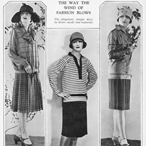 Three examples of the modern jumper dress or suit, 1926
