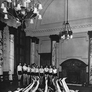 Exercise class at Ministry of Health, 1938