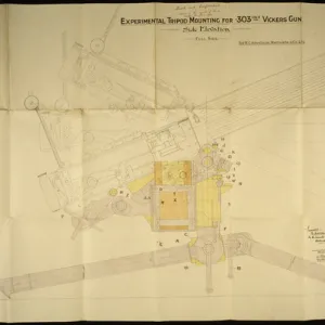 Experimental tripod mounting for Vickers gun