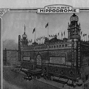 The exterior fa硤e of the Hippodrome Theatre, New York, 192