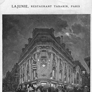 Exterior fa硤e of LaJunie, restaurant-tabarin, Montmartre