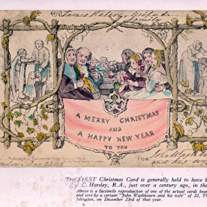 Facsimile of early Victorian Christmas card