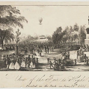 Fair in Hyde Park, London, with Grahams balloon