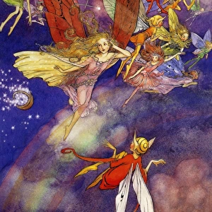 Fairies in flight by Helen Jacobs