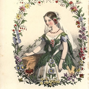 The fairy floret within a garland of flowers
