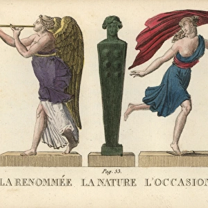 Fama, Nature, and Occasio, Roman allegorical figures