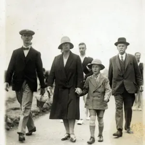 Family sroll along the Burnemouth seafront Family sroll along the Burnemouth seafront