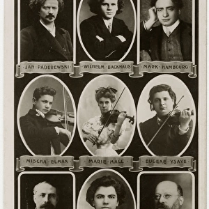 Famous Musicians of 1909, including Paderewski and Elgar