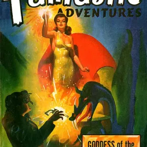 Revues de science-fiction fantastiques, Déesse de la flamme d'or. Revues de science-fiction fantastiques, Déesse de la flamme d'or.