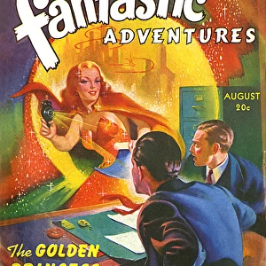Fantastic Adventures scifi magazine cover - The Golden Princess