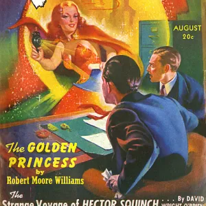 Fantastic Adventures scifi magazine cover - The Golden Princess