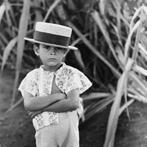 Farm boy along the road near Corozal, Puerto Rico