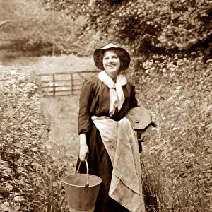 A farm worker, early 1900s