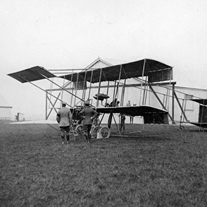 Farman biplane at Hendon in 1911