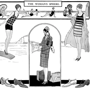 Fashionable bathing suits of the 1920s